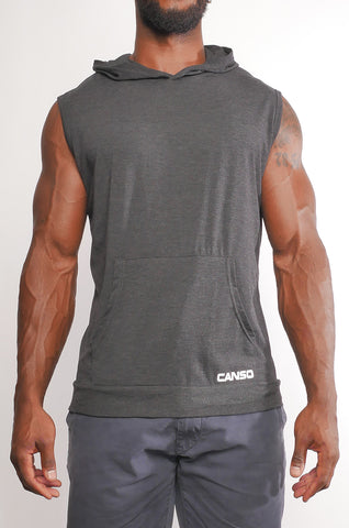 I8T-007 Men's Sleeveless Triblend Pullover Hoodie